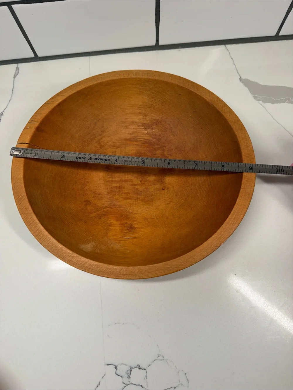 Vintage Munising hand - turned wooden bowl